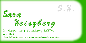 sara weiszberg business card